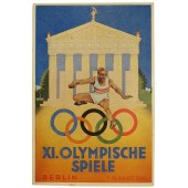 Österreichische Unterstützungskarte für die Olympischen Spiele. XI. Olympische Spiele 1936